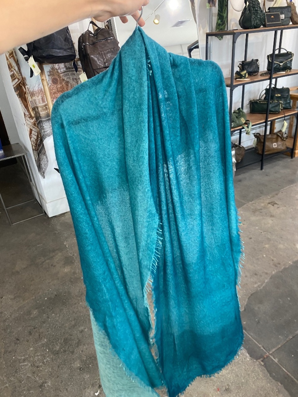 Parkerblue Cashmere Turquoise Scarf